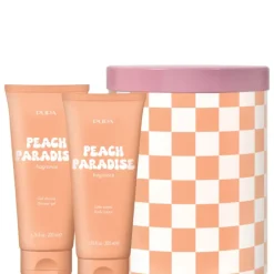 HAPPYBOX KIT 1 PEACH PARADISE 200 ML Latte Corpo + 200 ML Gel Doccia