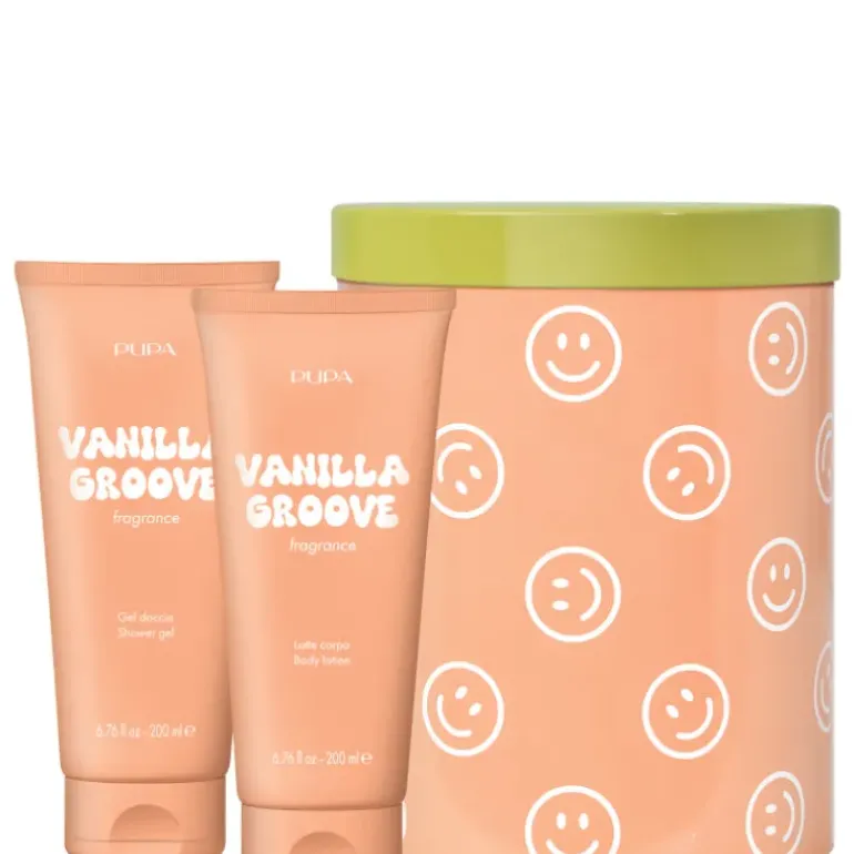 HAPPYBOX KIT 1 VANILLA GROOVE 200 ML Latte Corpo + 200 ML Gel Doccia