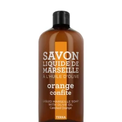 TERRA - Orange Confite Savon Liquide de Marseille Recharge 1000 ML